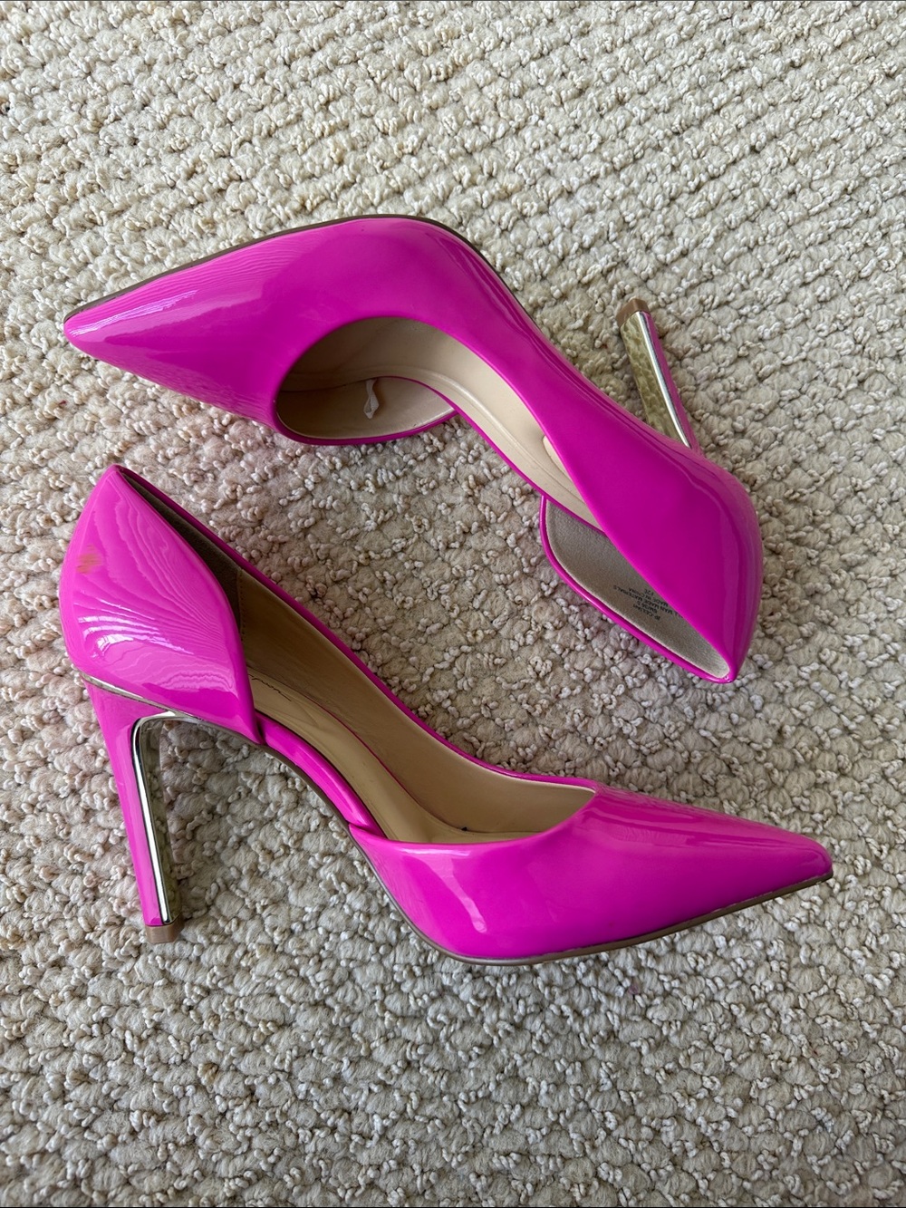 Jessica Simpson Women’s Fuchsia Patent Pointed-Toe High Heels size 6